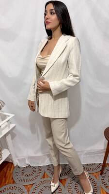 CHANEL DÜZ BEYAZ CEKET - 23