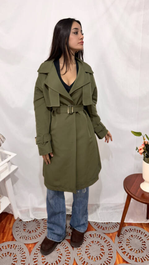 KOL KEMERLİ TRENÇKOT HAKİ - 5