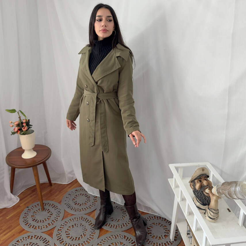 TAM BOY TRENÇKOT - HAKİ - 2